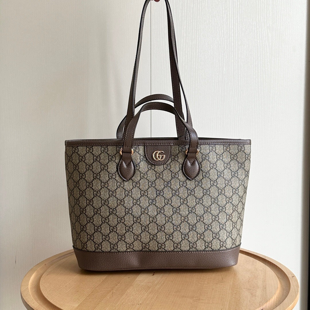 Bolsa Tote Gucci – GG Supreme (Bege com Marrom)