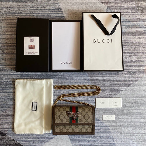Bolsa Carteira com Corrente Gucci – GG Bee