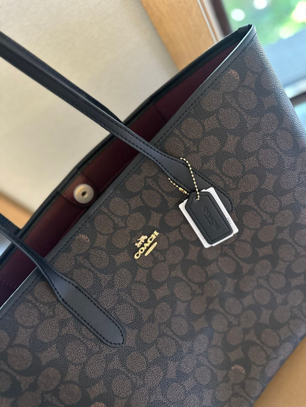 Bolsa Tote Feminina Coach – Marrom Monograma