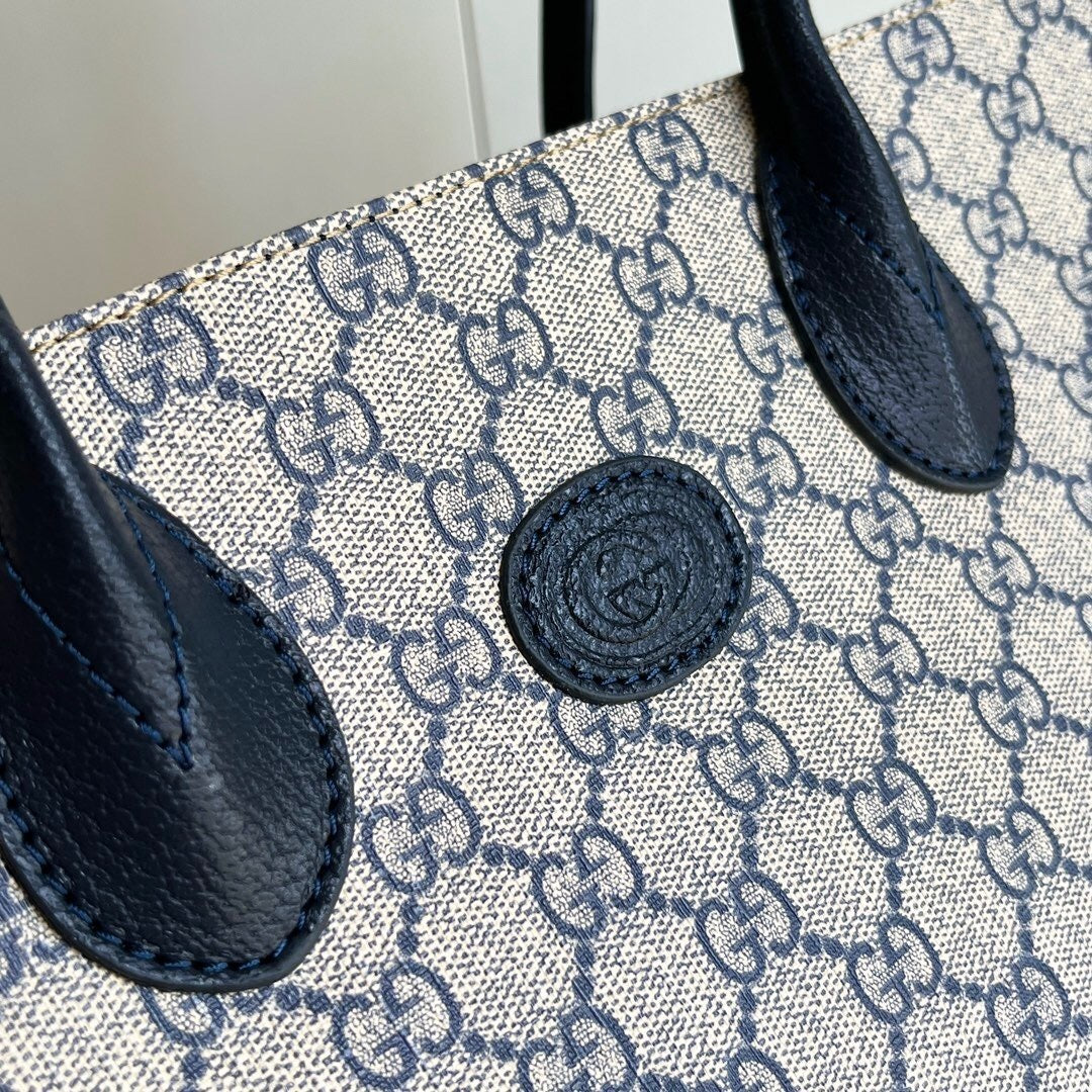 Bolsa Tote Gucci – GG Supreme (Bege com Preto)