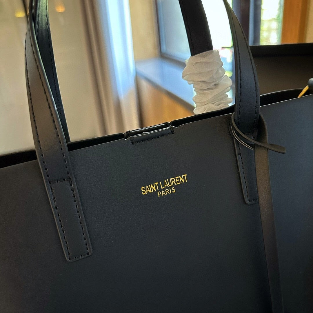 Bolsa Tote Feminina Saint Laurent – Preta Minimalista